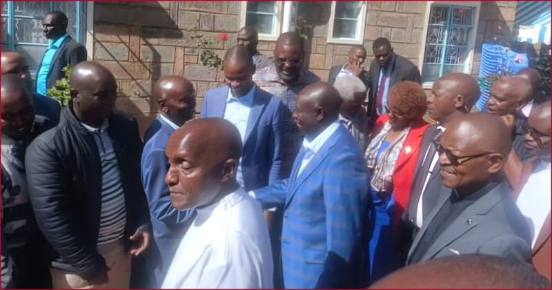 Deputy President Rigathi Gachagua arriving in Kieni for a church service.